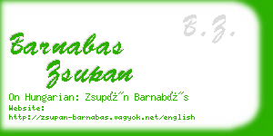 barnabas zsupan business card